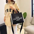 Canvas tote bag fashion lady designer shoulder bag lady cross-body bag letter bag large volume trend