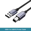 High Speed 2.0 Printer Cable 3m Type C USB A to USB B Cable Braided Fax Machine Scanner Cord For