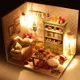 Doll House Furniture Diy Dollhouse DIY Cabin Mini House Handmade Assembly Model Romantic Summer Lazy