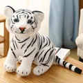 23 CM White Tiger Plush Toy Stuffed Soft Wild Animal Forest Tiger Pillow Dolls For Children Kids