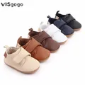 VISgogo Baby Shoes First Walkers PU Sneakers Soft Sole Cute Baby Casual Flats Infant Shoes for