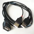 Usb Female Double Male Adapter Cable Cord 2 Two Usb2.0 Male to Female Extension Cord Line Usb2