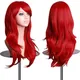 Long Body Wave Wig with Bangs Burgundy Wine Red Colorful Party Wig for Women Natural Daily Cosplay