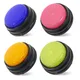 4pcs Recordable Talking Button with Led Function Learning Resources Buzzers Orange+Blue+Green+Pink