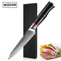 Kitchen Utility Knife 5 Inch Small Kitchen Knives Japanese VG10 Damascus Stainless Steel Sharp Knife