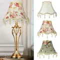 European Style Table Lamp Shade Fabric Fringe Beads Lace Wall Lamp Table Lampcover Decor Floor Lamp