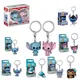 FUNKOE POP Pocket Keychain Lilo Stitch Elvis Stitch Summer Stitch pop Vinyl Dolls Figure Model Toys