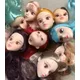 Glasses Eyes Doll Head Princess Girl Toys Parts DIY Toy White Skin Doll Heads Blue Green Pink Brown