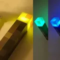 Minecraft Brownstone Torch Lamp Figure 4 Colors Bedroom Decorative Light LED Night Light USB
