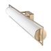 Ivy Bronx Teylor Integrated LED Bathroom Vanity Light w/ White Glass Shade Glass in Yellow | 4.5 H x 32 W x 4.724 D in | Wayfair