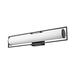 Mercer41 Yalixa Dimmable LED Bath Bar w/ White Glass Shade Glass in Black | 4.5 H x 24 W x 4.724 D in | Wayfair F56F74DD47544A0682D655433E56C7EE