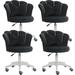 Mercer41 Jeffry Velvet Side Chair Dining Chair Velvet in Black | 33.46 H x 18.11 W x 18.11 D in | Wayfair 593663253F8F4D458DFF05F33BB26A44