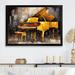 Winston Porter Yellow & Black Piano Jazzed Keys On Canvas Print Metal in Gray/Yellow | 24 H x 32 W x 1 D in | Wayfair