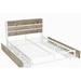 17 Stories Carnkeeran MDF+Metal Platform Bed Wood & Metal/Metal in White | 39.1 H x 55.9 W x 81.9 D in | Wayfair FDFF8923EFEC4C479919714CA6CB251D