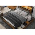 Ivy Bronx Eilis MDF+Metal Bed Metal in Black | 43.4 H x 62.1 W x 81.1 D in | Wayfair 9D451717988246C7A105F8A80523D7C4