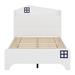 Red Barrel Studio® Cabarita Panel Storage Bed Wood in Brown/White | 44.4 H x 42 W x 81.8 D in | Wayfair D144F4780E3E4B488B05470019E49E29