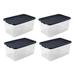 Sterilite Clear Plastic Stacking Storage Containers w/Lid Plastic in Gray | 160 Quart,4-Pack | Wayfair 4 x 14683V02