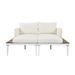 Latitude Run® Chene Outdoor Chaise Lounge Metal in White | 23.2 H x 55 W x 59 D in | Wayfair 3E85FF36BA5F408DAAAB6BF264DC0BE6