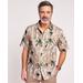 Blair Men's Victory Cool Casual Hawaiian Print Shirt - Tan - M