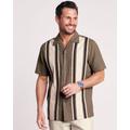 Blair Men's John Blair® Linen Blend Colorblock Shirt - Brown - 3XL