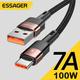 Essager 7A Type C USB Cable Wire For Realme Oneplus OPPO 100W Fast Charging USB Type-C Cable For Huawei P30 P40 Pro Samsung