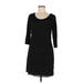 White House Black Market Cocktail Dress - Shift: Black Solid Dresses - Women's Size Medium