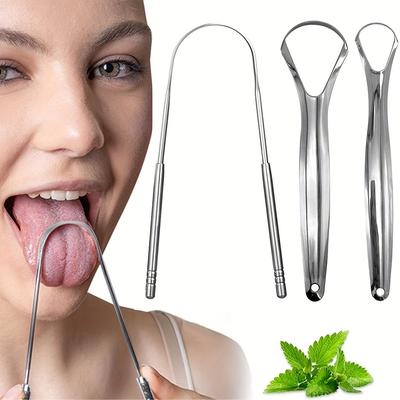 Stainless Steel U-shaped Tongue Scraper, Tongue Co...