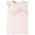 vidaXL Kids' T-shirt with Ruffle Sleeves Soft Pink 116