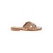 Nicole Miller New York Sandals: Slip-on Stacked Heel Bohemian Brown Shoes - Women's Size 9 - Open Toe