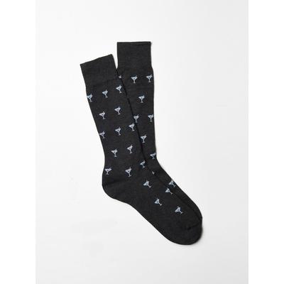 J.McLaughlin Men's Martini Socks Darkheather Gray | Cotton/Nylon/Spandex