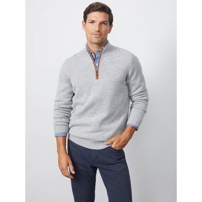 J.McLaughlin Men's Tate Cashmere Sweater Light Gray, Size Small