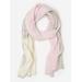 J.McLaughlin Women's Jolene Cashmere Scarf in Color Block Light Pink/Silver