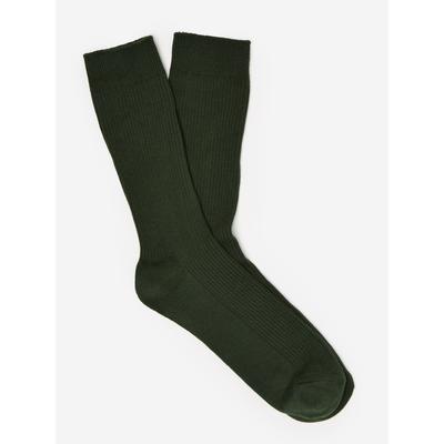 J.McLaughlin Men's Ribbed Socks Olive | Cotton/Nylon/Spandex