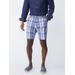 J.McLaughlin Men's Oliver 9" Shorts in Plaid White/Blue/Red, Size 30 | Cotton