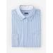 J.McLaughlin Men's Collis Classic Fit Shirt in Stripe White/Blue, Size Small | Cotton