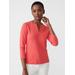 J.McLaughlin Women's Carly Top in Fernwood Geo Jacquard Deep Coral, Size Large | Nylon/Spandex/Catalina Cloth