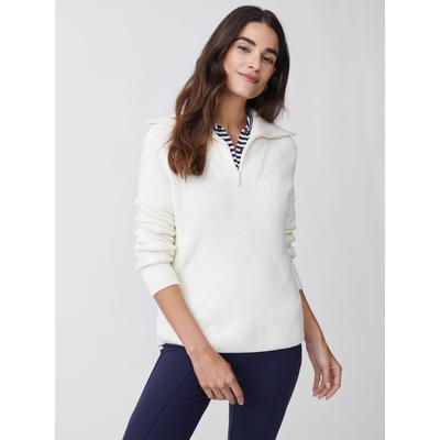 J.McLaughlin Women's Rupert Sweater Egret White, Size XS | Cotton/Nylon