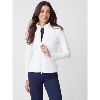 J.McLaughlin Women's Grayer Jacket White, Size Medium | Spandex