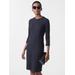 J.McLaughlin Women's Catalyst Dress in Duval Diamond Jacquard Black, Size XS | Nylon/Spandex/Catalina Cloth