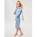 J.McLaughlin Women's Catalyst Dress in Pocket Square Blue/Cream, Size Small | Nylon/Spandex/Catalina Cloth