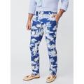 J.McLaughlin Men's Lukas Pants in Safari Cove Navy/Blue/Tan, Size 42 | Cotton/Spandex