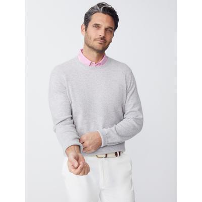 J.McLaughlin Men's Caldwell Cashmere Sweater Light Heather Gray, Size Medium