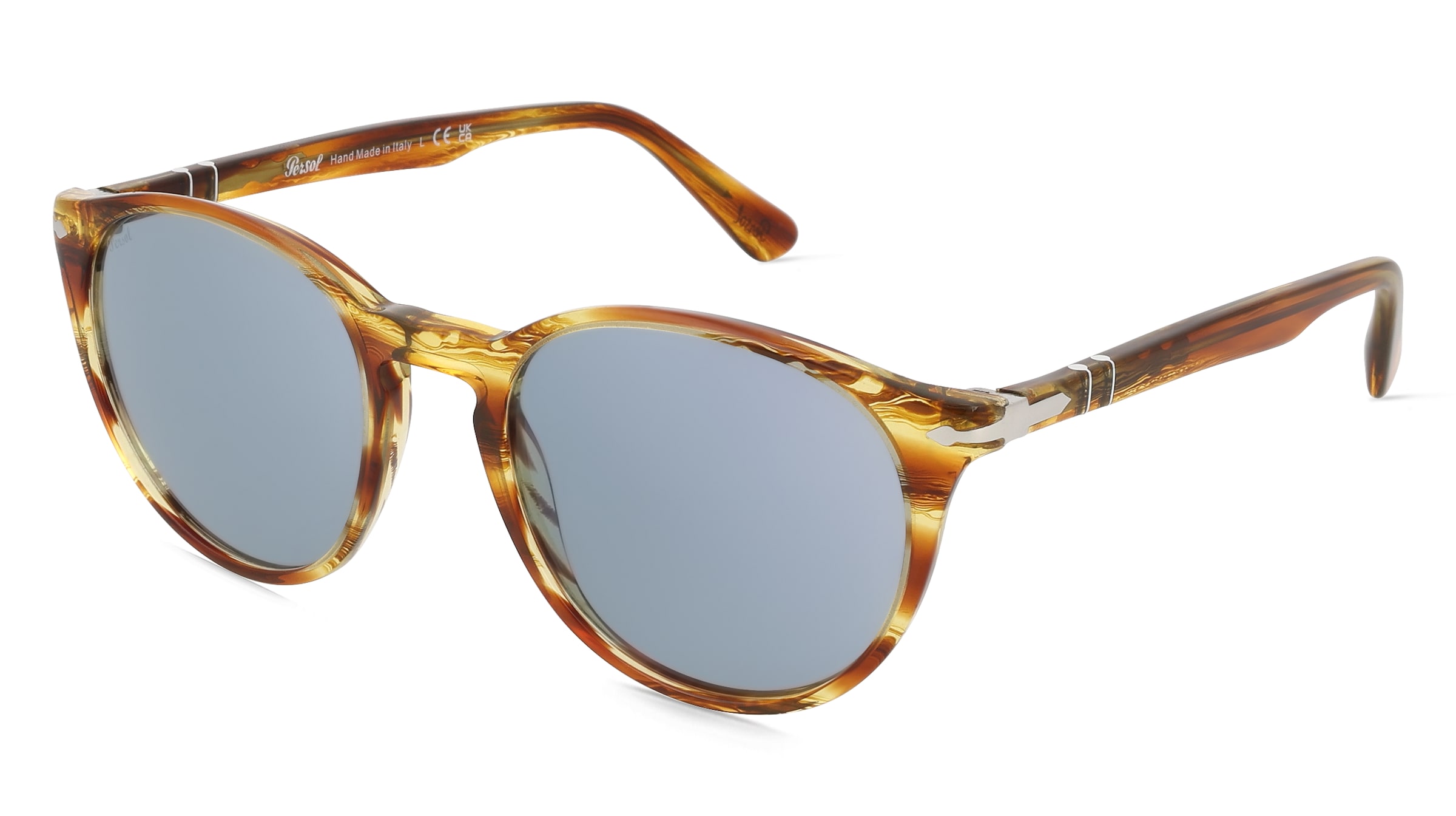 Persol 0PO3152S Herren-Sonnenbrille Vollrand Panto Acetat-Gestell, braun