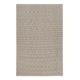 Tapis tissé main blanc beige à bouclette pure laine et coton 140x200