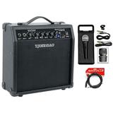 Rockville G-AMP 20 Watt Guitar Amplifier Combo Amp Bluetooth/Delay + Microphone