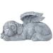 Pet Memorial Angel Cat&Dog Honorary Statue Gravestone Tribute Polyresin Stone Finish Sympathy Forever In Our Hearts To Honor A Beloved Pet