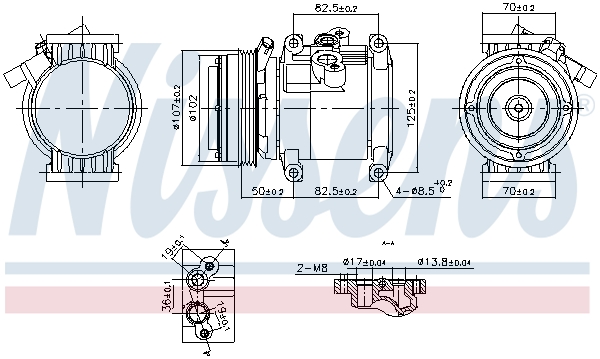 NISSENS Kompressor, Klimaanlage 891011 für CHEVROLET Image