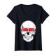 Damen Singapur Flagge Land Sugar Skull Singapur Wurzeln Kinder T-Shirt mit V-Ausschnitt