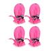 4pcs One Set Pet Non-slip Shoe Cover Adorable Rain Shoes Creative Sole Footwear for Pet Dog Puppy (Pink Size 7)