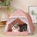 Foldable Pet Dog Tent House Portable Cute Pattern Soft Mat Sturdy Cat Cage Pet Cat Small Dog Puppy Kennel Tents Pet Supplies